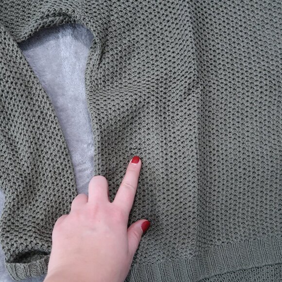 Dip Shirt Womens M Green Sweater Knit Crew Neck Pullover Sweatshirt Cotton - Picture 8 of 14